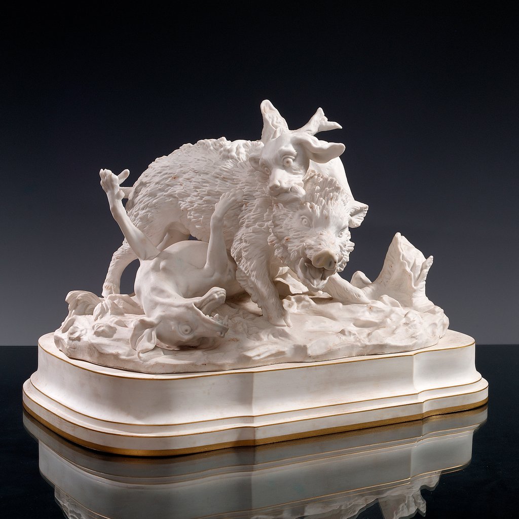 Detail of Sevres biscuit porcelain group by unknown