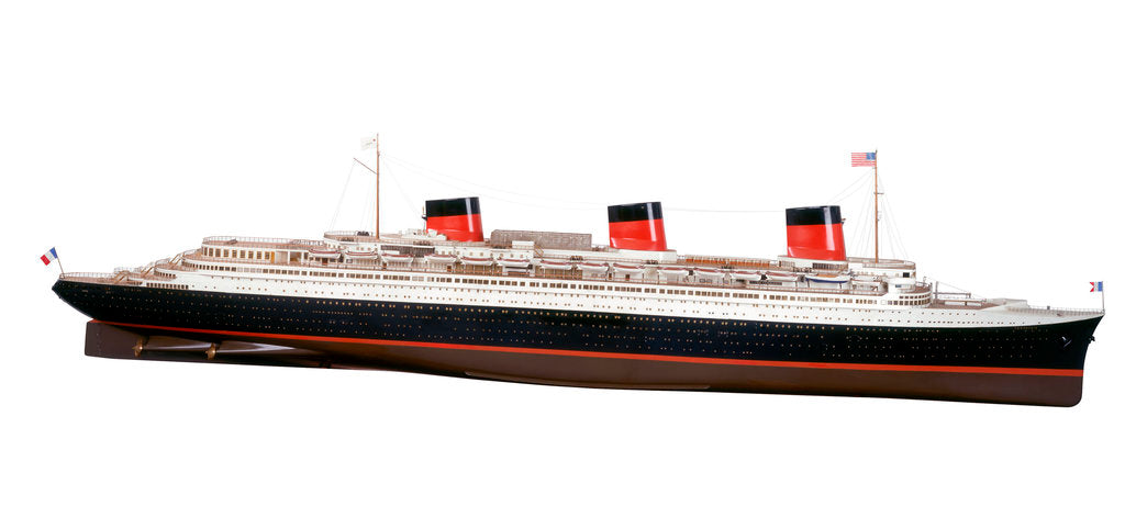 Detail of Passenger liner SS 'Normandie' (1932) by J. Montera