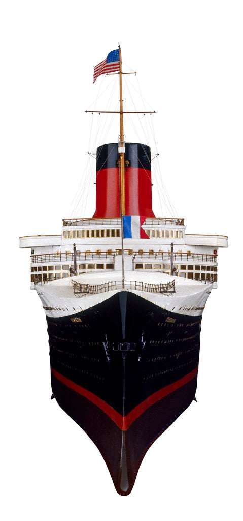 Detail of Passenger liner SS 'Normandie' (1932) by J. Montera