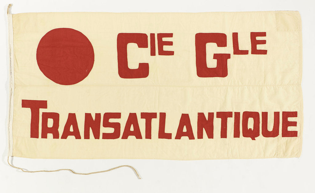 Detail of House flag, Compagnie Generale Transatlantique S. A. by Servaux