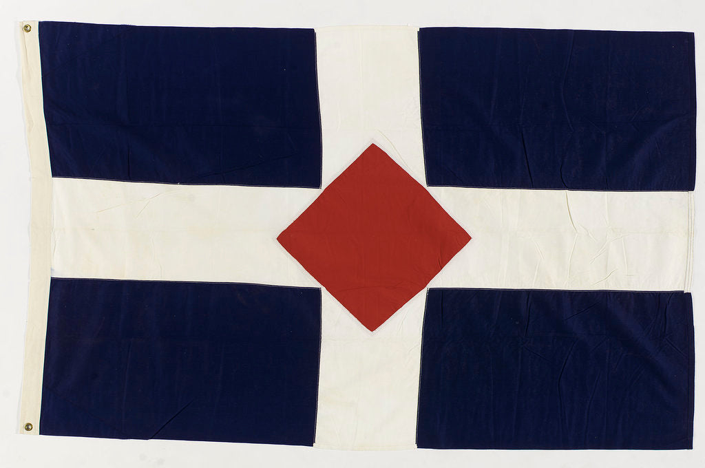 Detail of House flag, Isthmian Steamship Corporation by unknown