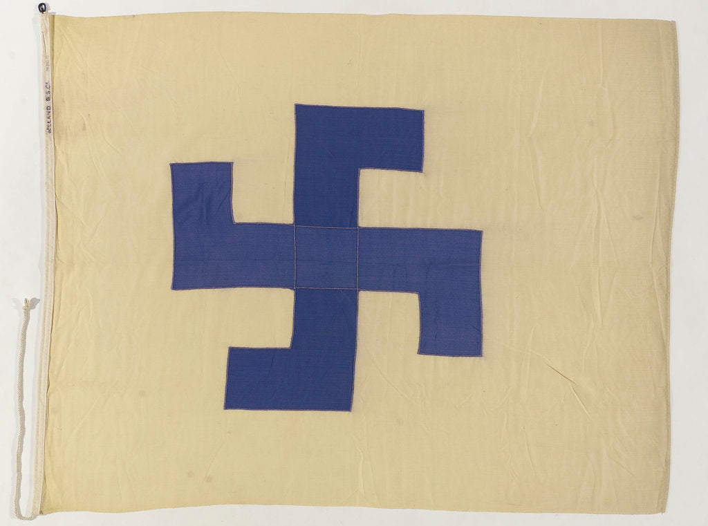 Detail of House flag, H. F. Eimskipafelag by unknown