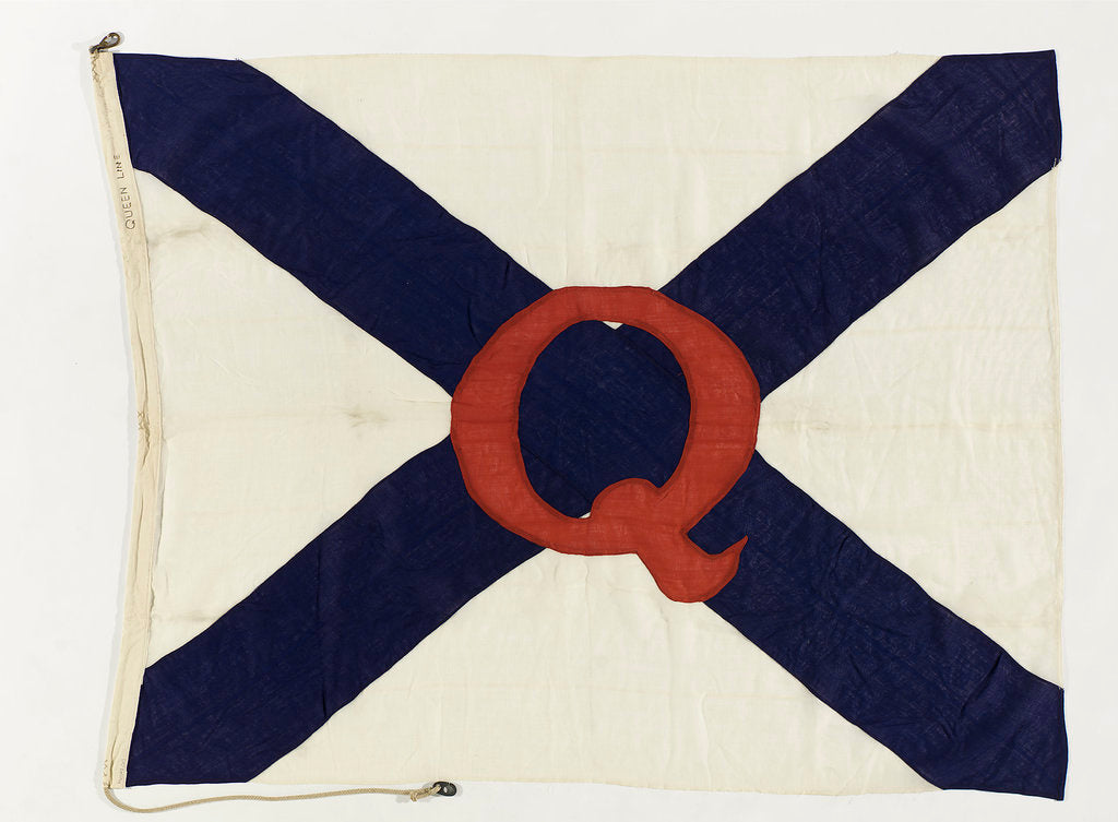 Detail of House flag, Queen Steam Fishing Co. Ltd by unknown