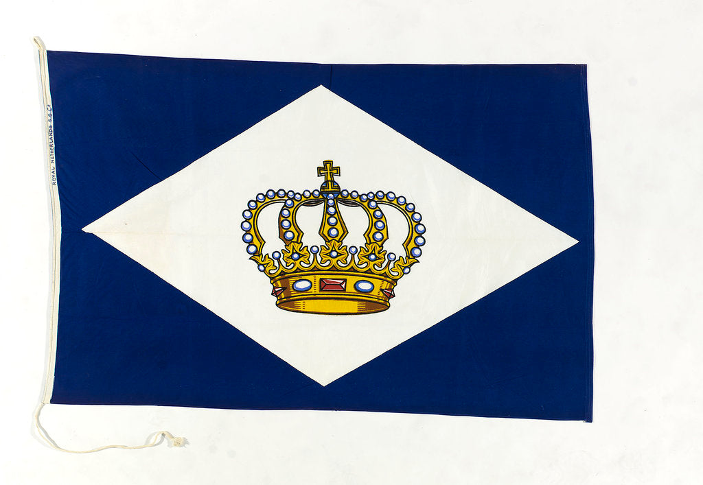 Detail of House flag, Koninklijke Nederlandsche Stoomboot Maats by Dokkumer Vlaggen Centrale
