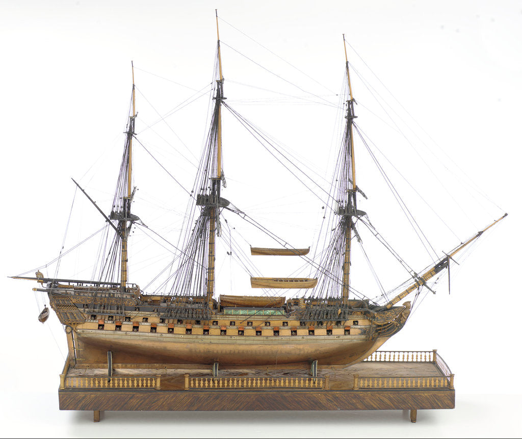 Detail of Warship le 'Mars' by unknown