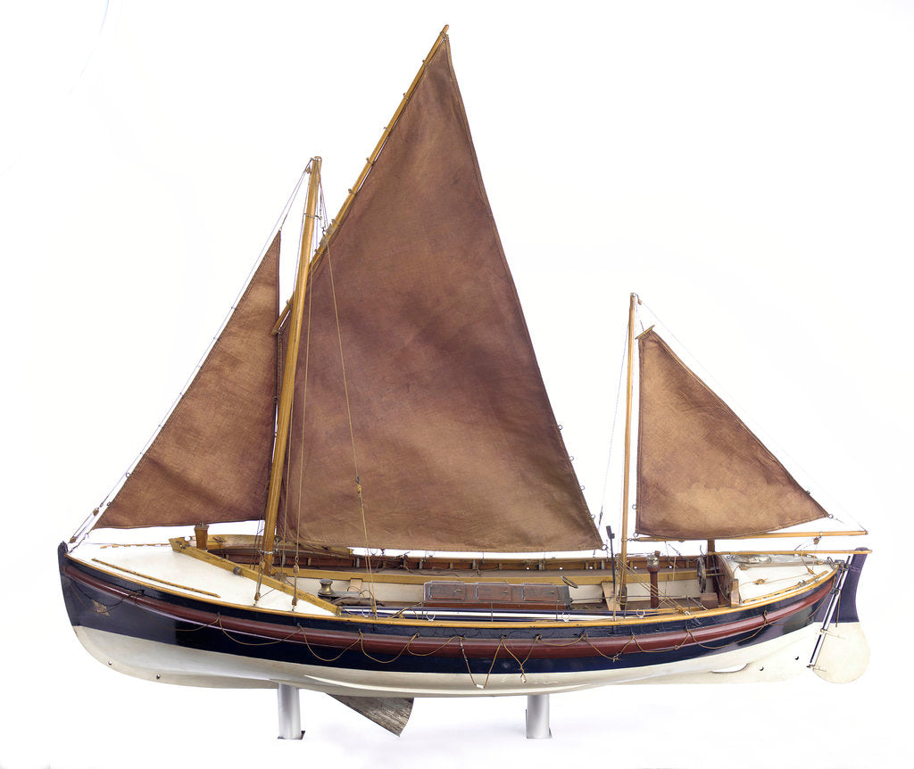 Detail of Full hull model, Watson lifeboat, port broadside by unknown