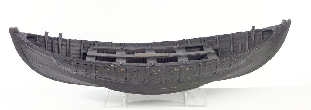 Detail of Full hull model, Greathead lifeboat, broadside by Henry Greathead
