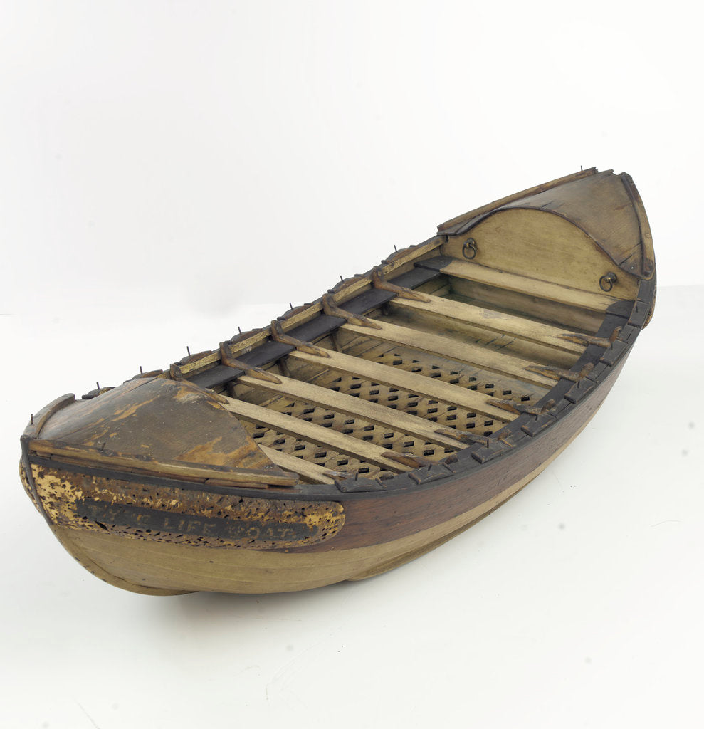 Detail of Full hull model, lifeboat by unknown