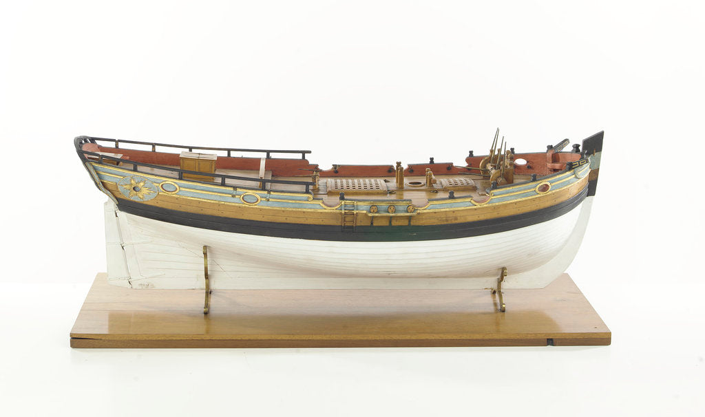 Detail of Trinity House hoy, starboard broadside by unknown