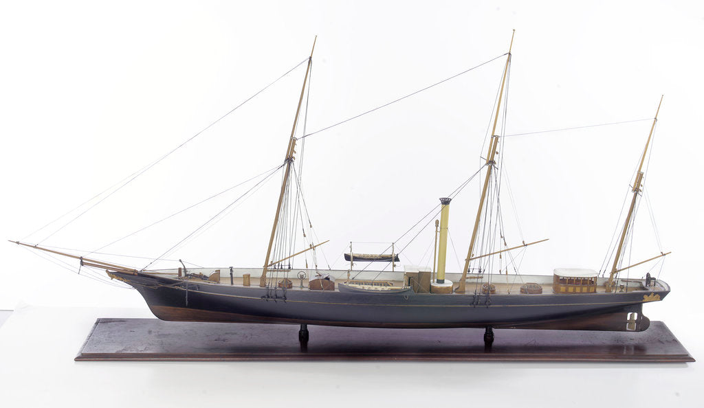 Detail of HMY 'Fairy' (1845), port broadside by unknown
