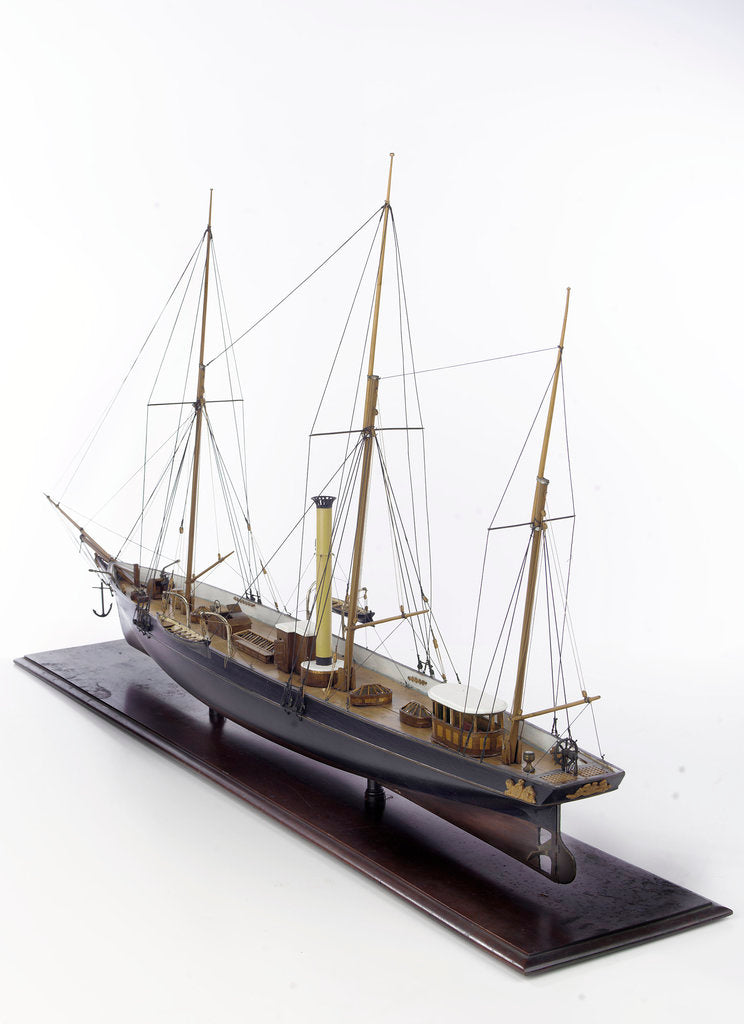 Detail of HMY 'Fairy' (1845), port stern quarter by unknown