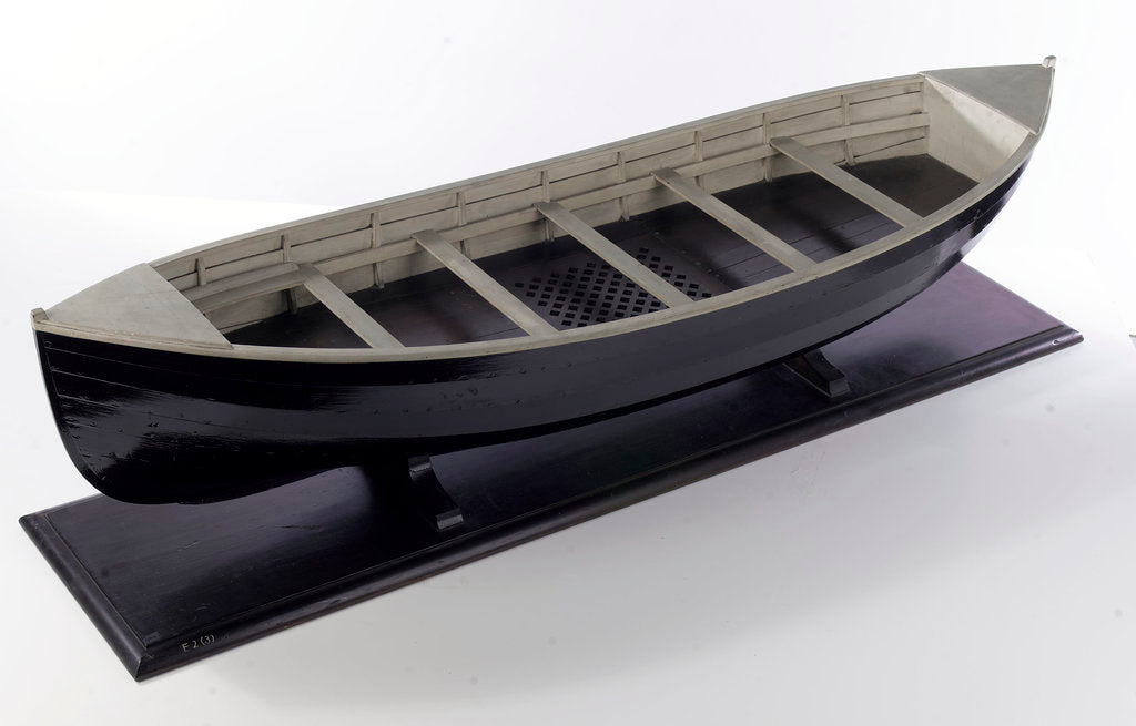 Detail of Full hull model, lifeboat by unknown