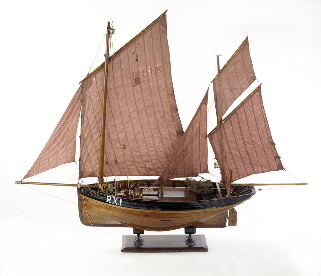 Detail of 'The Only One', port broadside by unknown