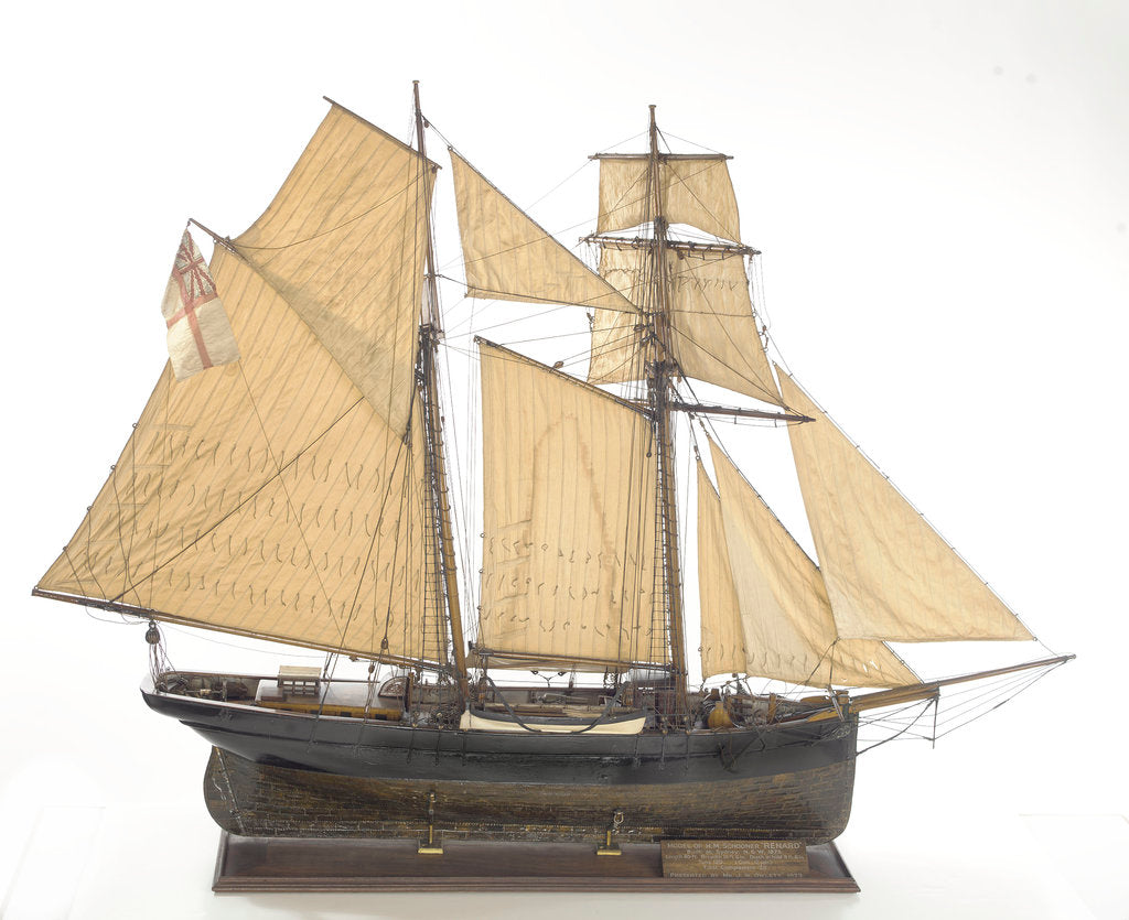 Detail of HMS 'Renard', starboard broadside by J.W. Owlett
