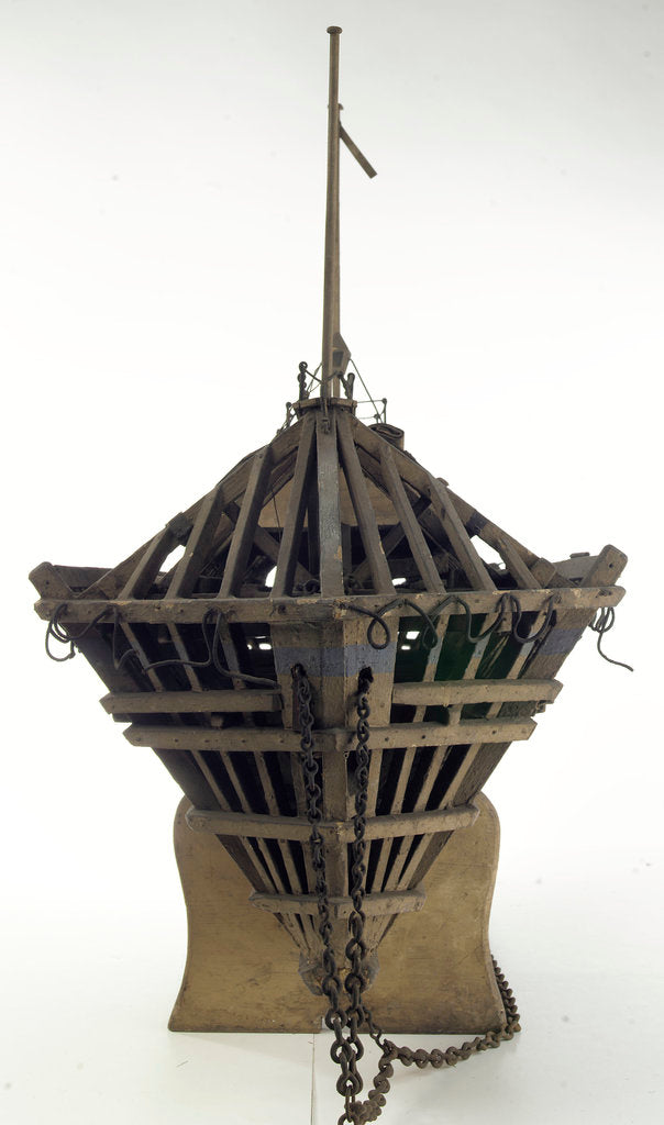 Detail of Design model, refuge asylum, end view, waterline by unknown