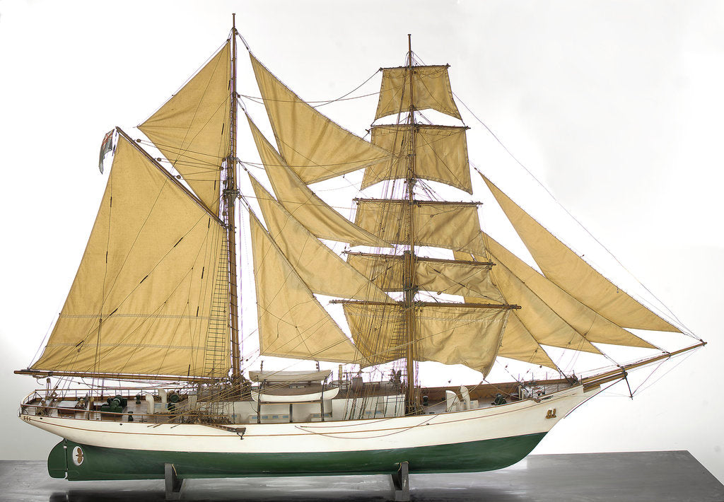Detail of 'Research', starboard broadside by unknown
