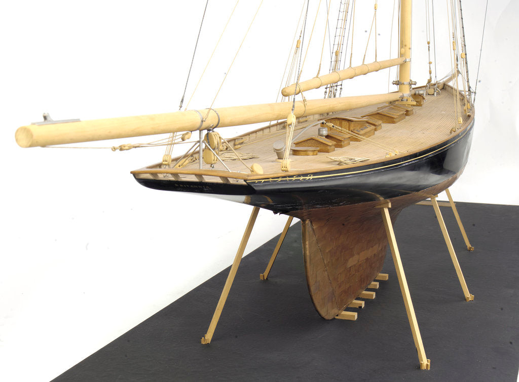 Detail of 'Britannia' (1893), starboard stern quarter deck detail by John Phillips