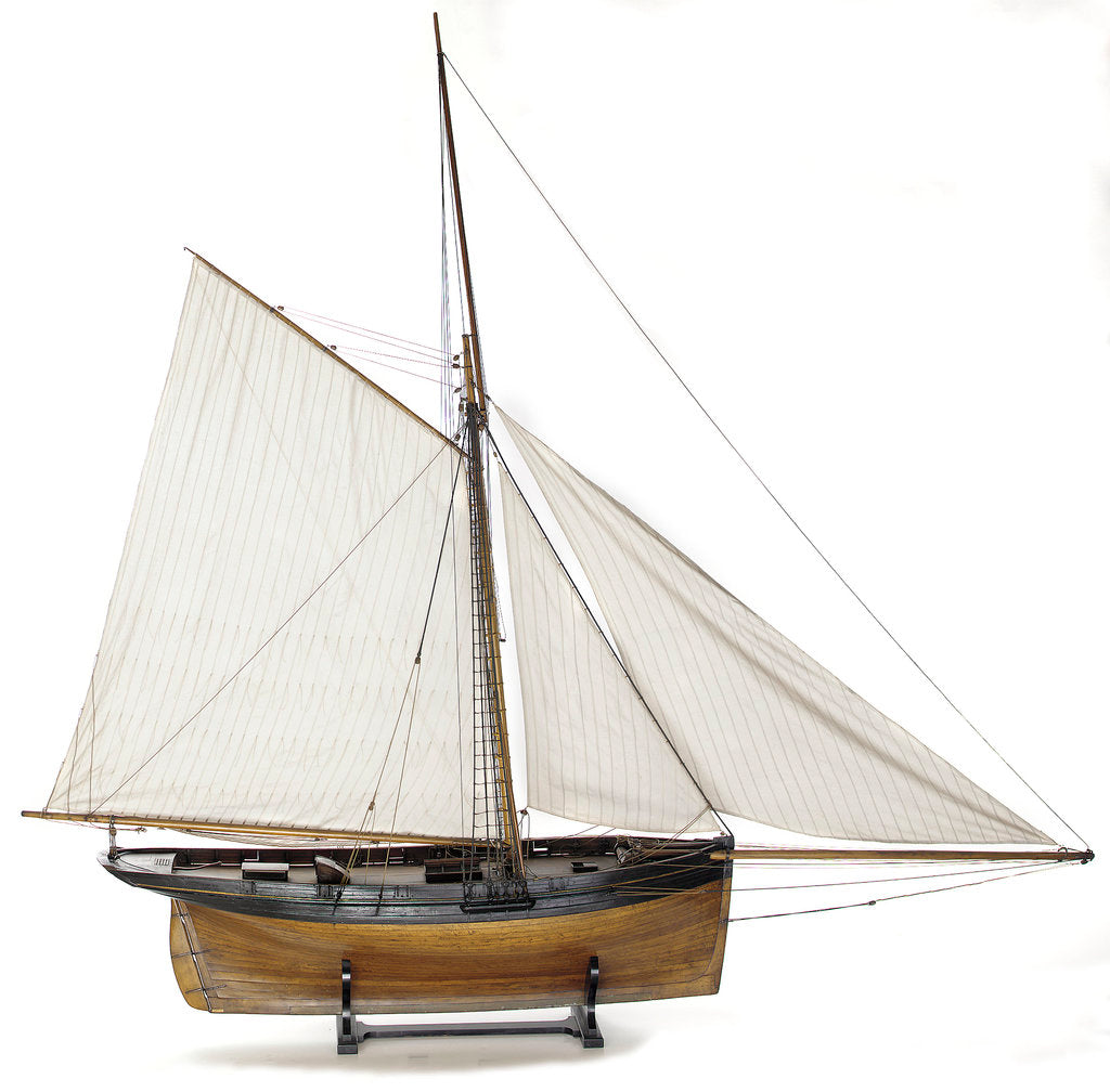 Detail of 'Alarm', starboard broadside by J.R. Weld