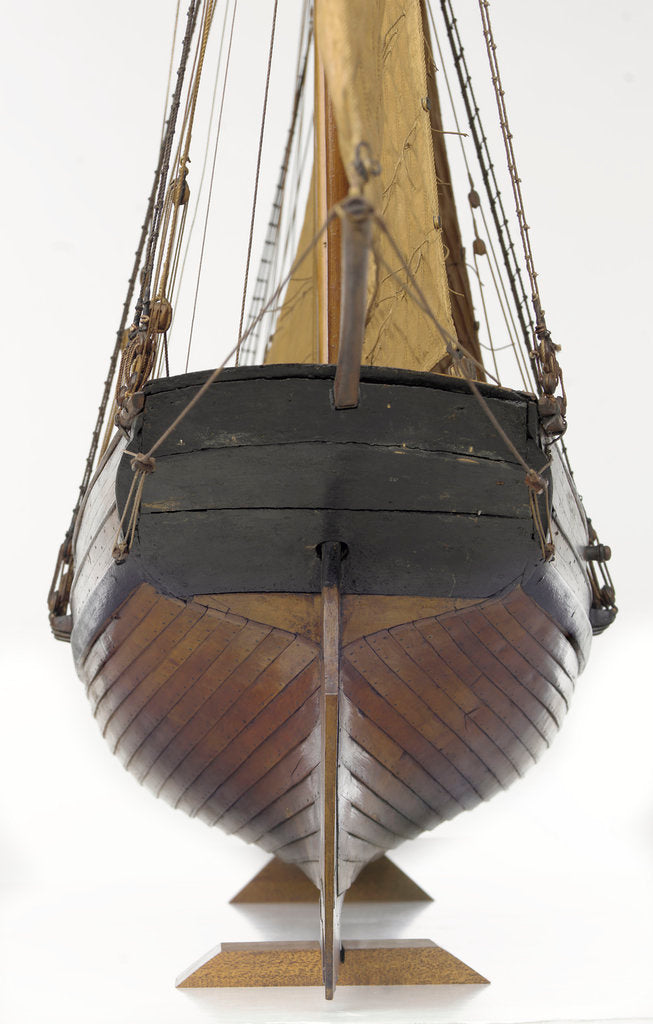 Detail of French 8-gun lugger by unknown