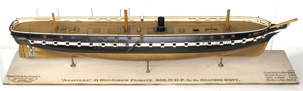 Detail of 'Arapiles', starboard broadside by unknown