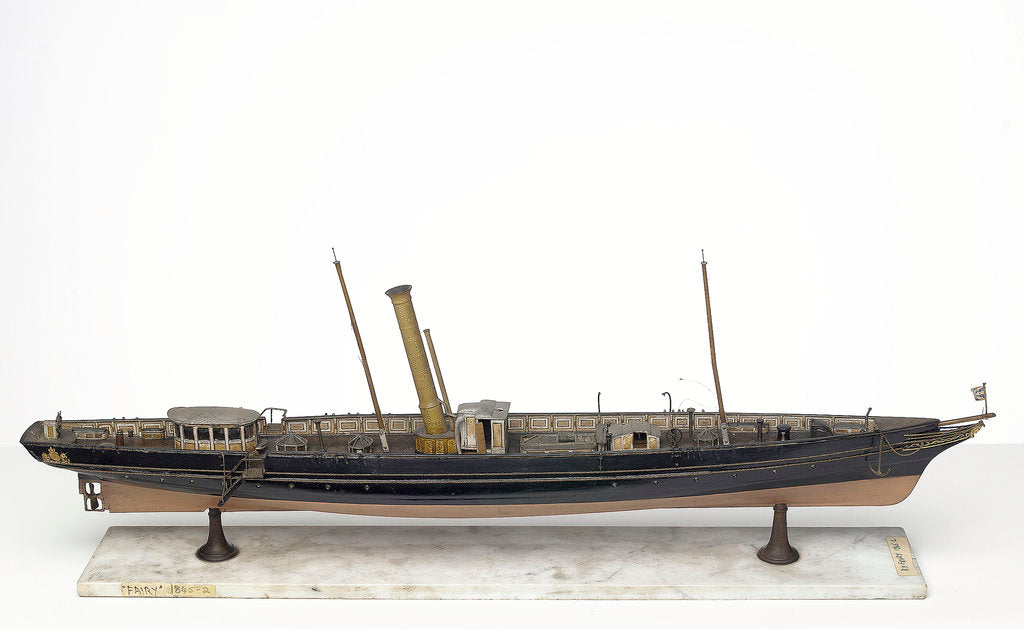 Detail of HMY 'Fairy', starboard broadside by Thomas Ditchburn