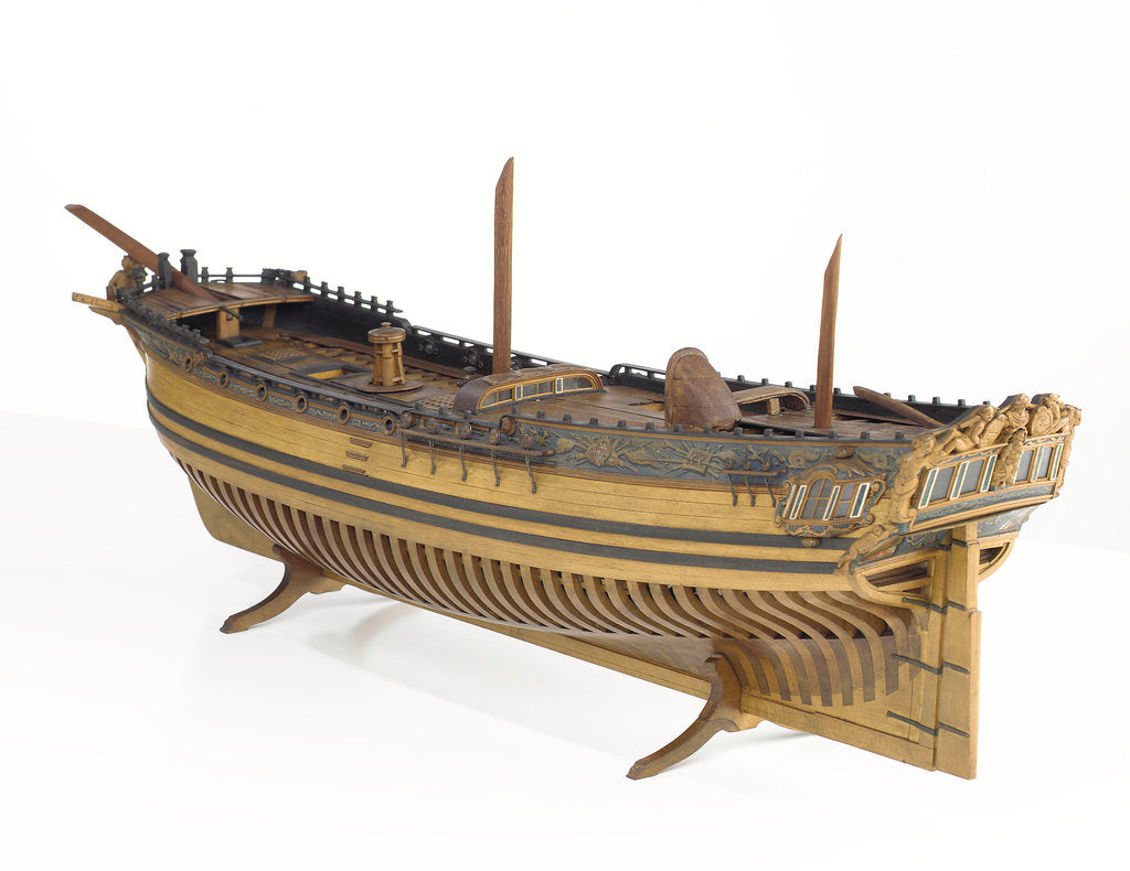 Detail of 'Plymouth', port stern quarter by unknown