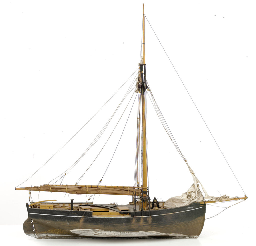 Detail of 'Mary', starboard broadside by Kenneth Britten