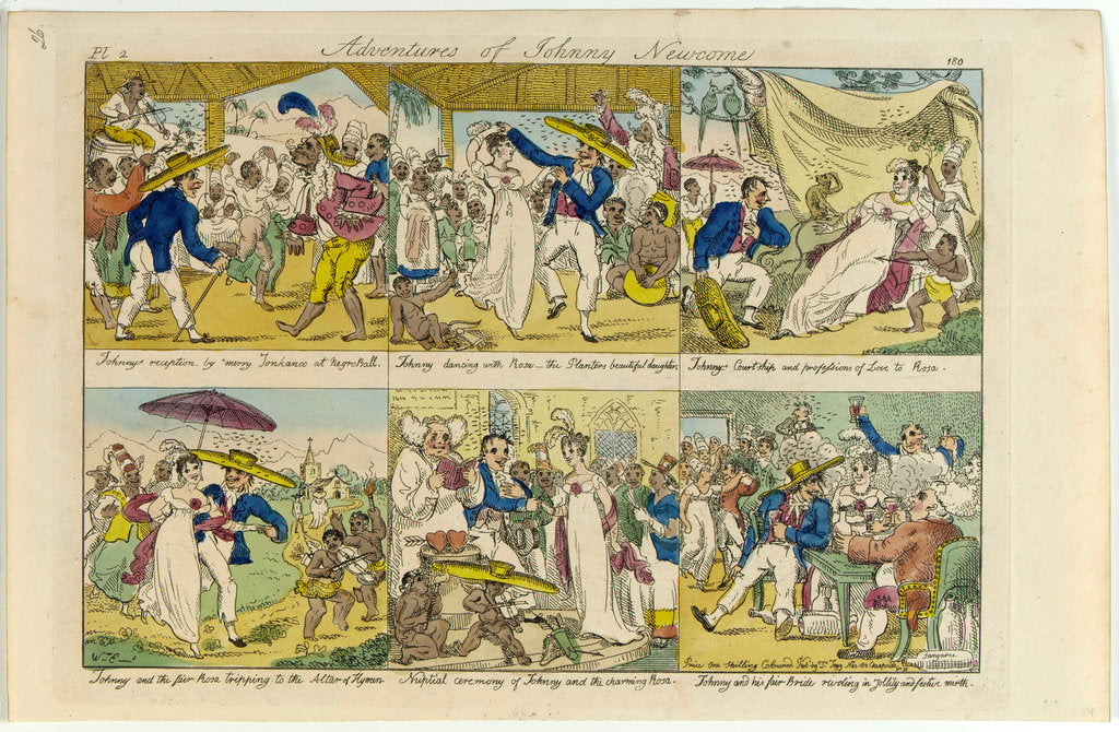 Detail of Adventures of Johnny Newcome by William Elmes