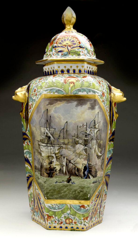 Detail of Large hexagonal vase by Chamberlains & Co.