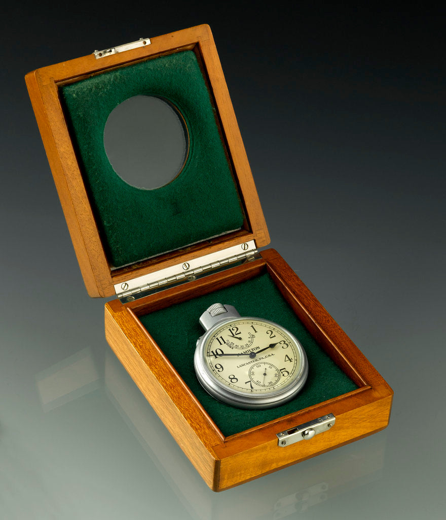 Detail of Deck watch in case by Hamilton Watch Co.