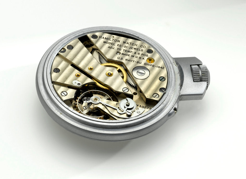 Detail of Deck watch, movement by Hamilton Watch Co.