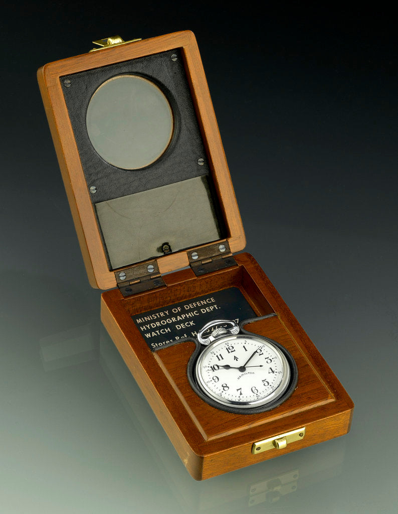 Detail of Deck watch in case by Hamilton Watch Co.