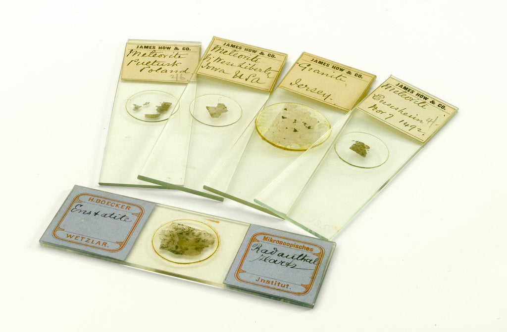 Detail of Microscope slides by unknown