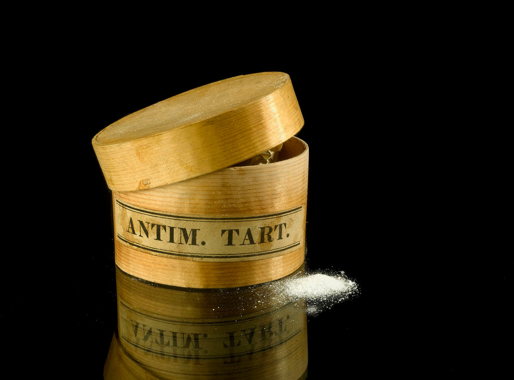 Detail of Pill box and antimonium tart by unknown