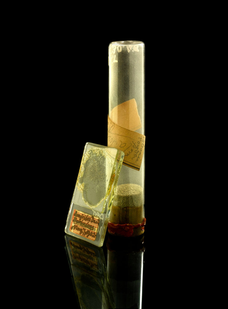 Detail of Phial containing volcano dust by unknown