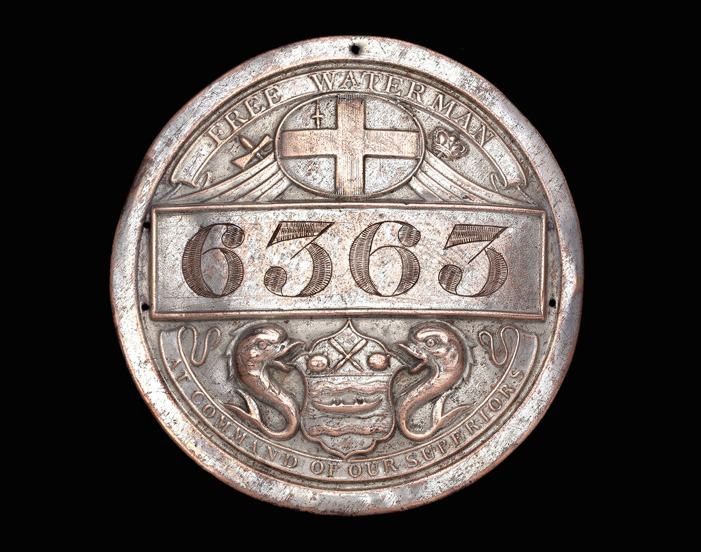 Detail of Waterman's badge by unknown