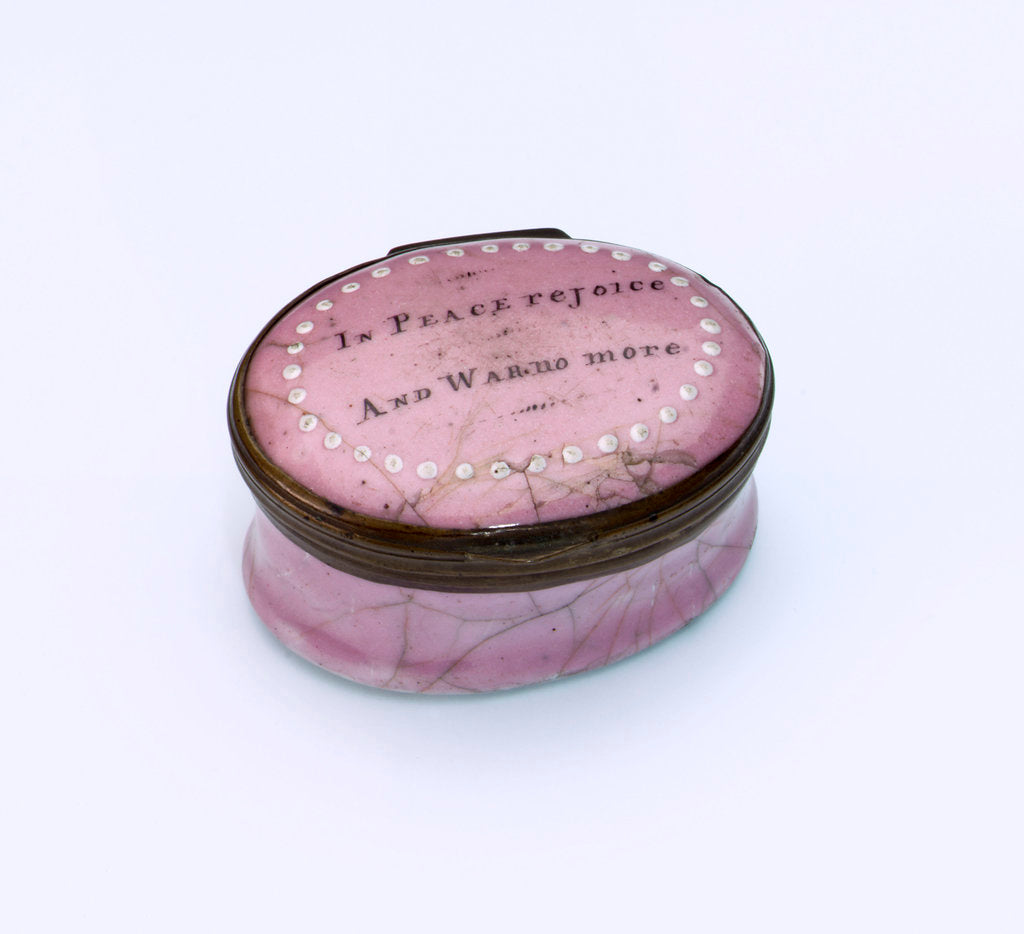 Detail of Oval patch box commemorating the Peace of Amiens, 1801 by unknown