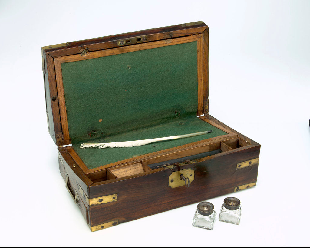 Detail of Nelson's writing box by unknown