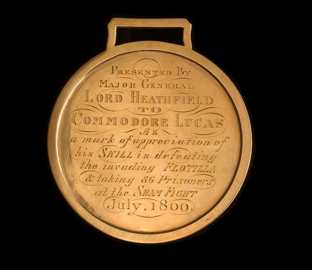 Detail of Prize medal, River Fencibles 1800, reverse by unknown