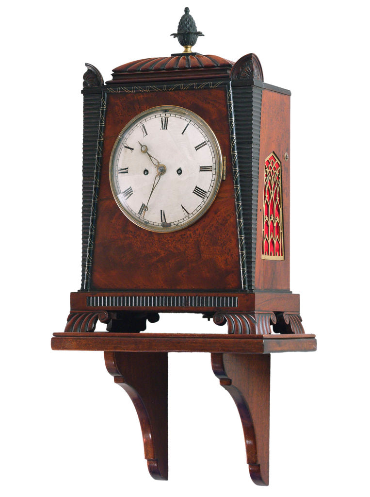 Detail of Bracket clock by Crick