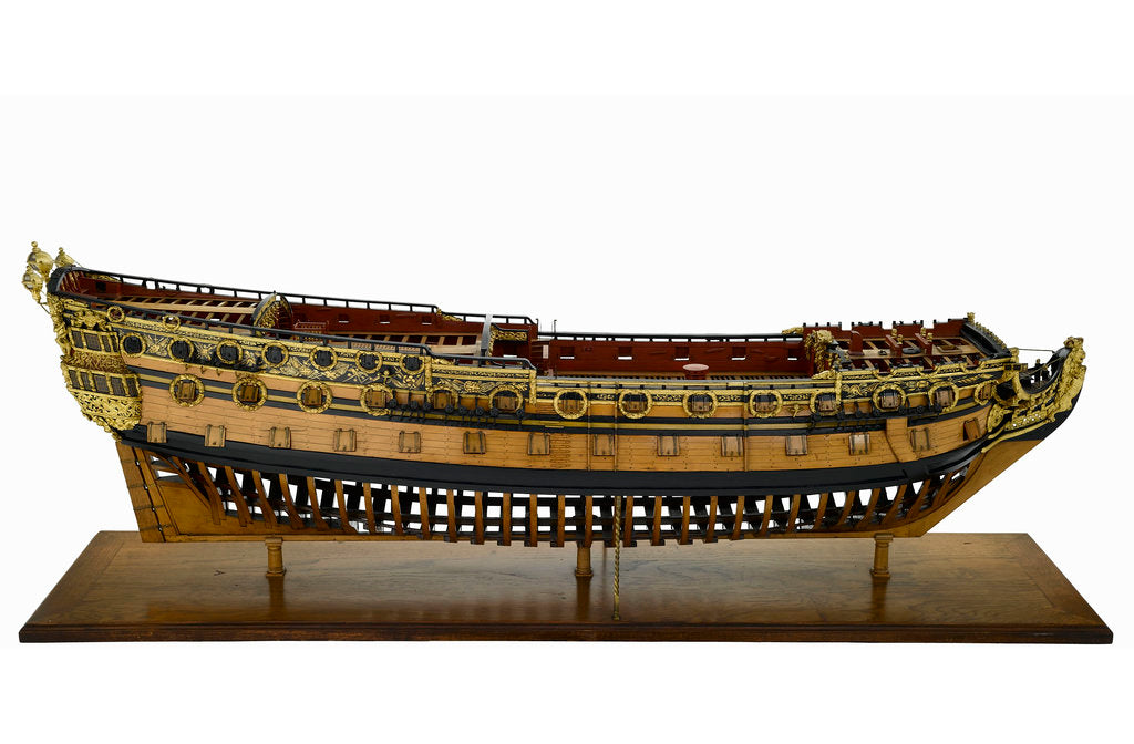 Detail of 'Boyne', starboard broadside by unknown