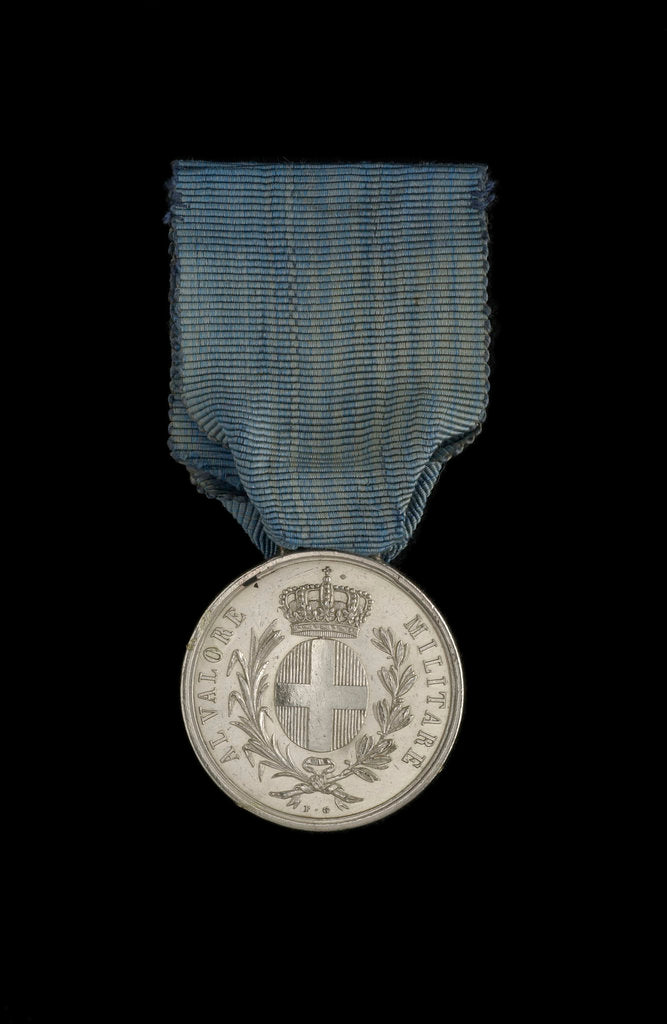 Detail of Sardinian Medal for Valour, obverse by F. Galeazzi