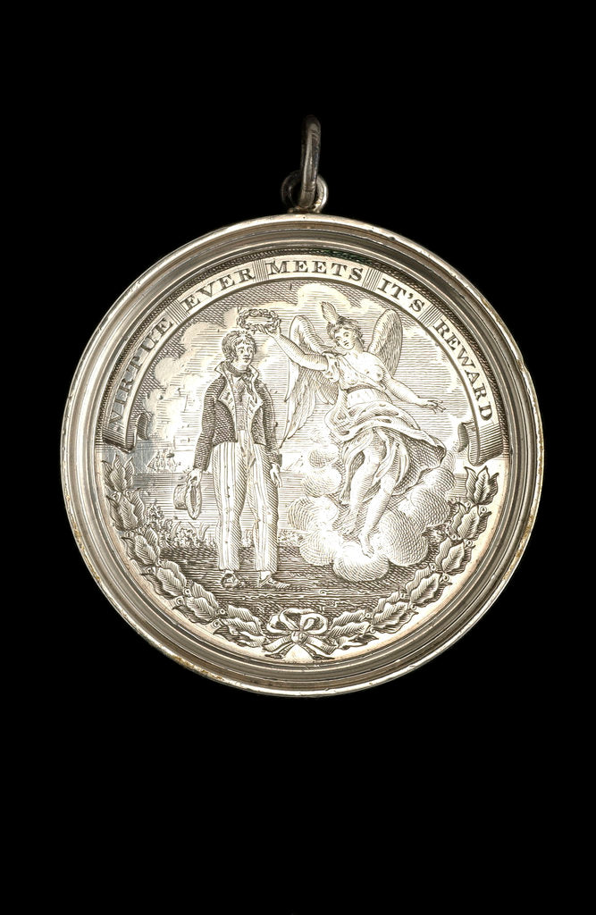 Detail of Silver medal, obverse by unknown