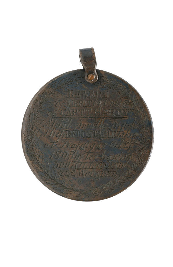 Detail of Captain Hardy's Reward, 1805, reverse by unknown