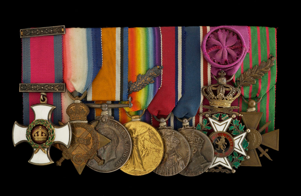 Detail of Medals awarded to Captain E. Wigram DSM RN (obverse, left to right, MED1219-1226) by W. Wyon