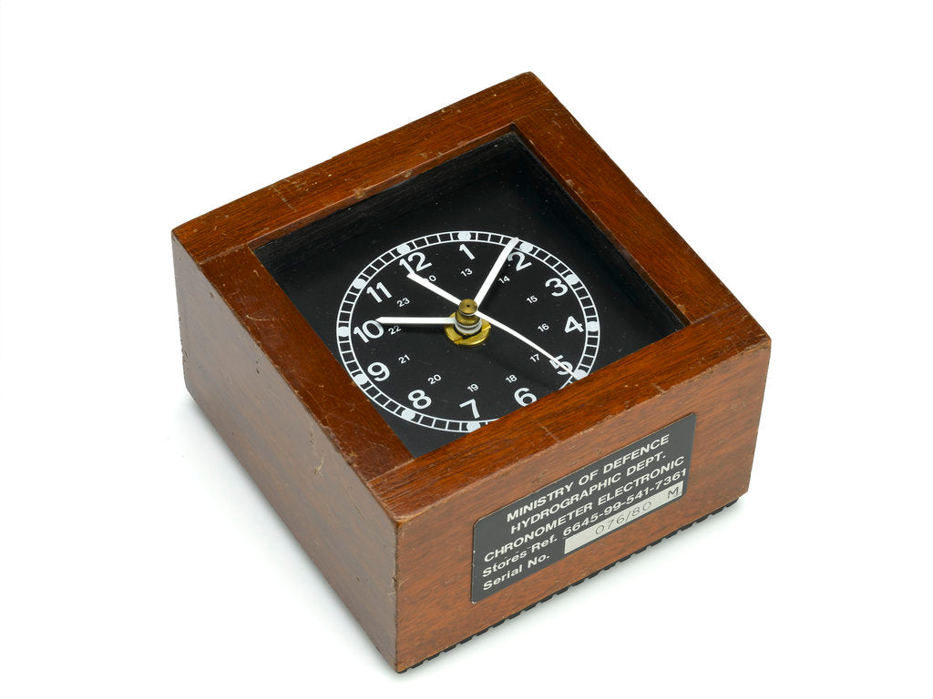 Detail of Quartz marine chronometer in case by unknown