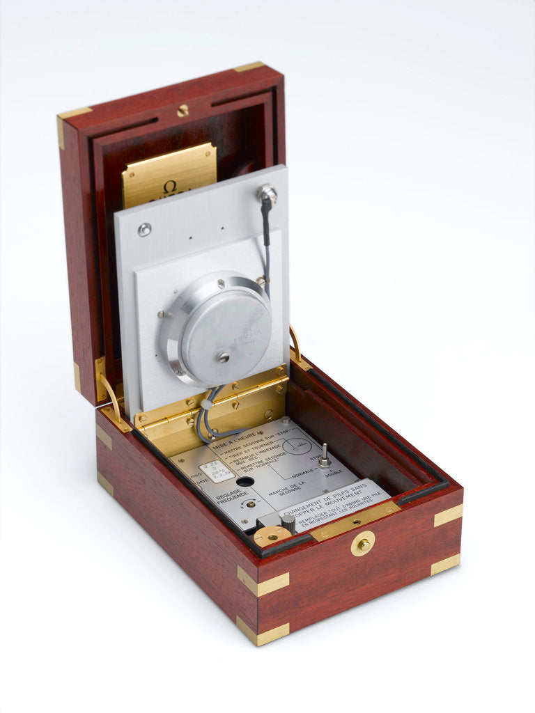 Detail of Quartz marine chronometer, movement by Omega