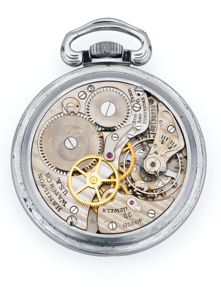 Detail of Deck watch, movement by Hamilton Watch Co.