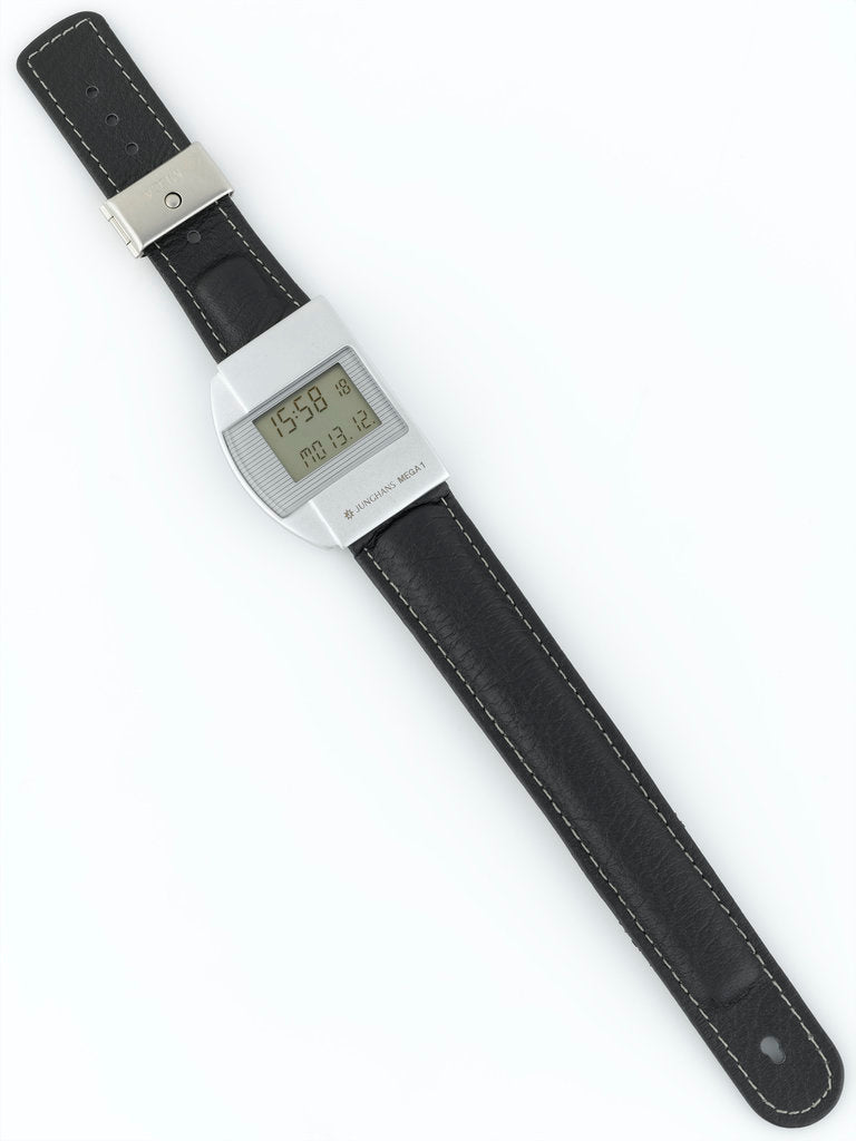 Detail of Wristwatch face and strap by Junghans