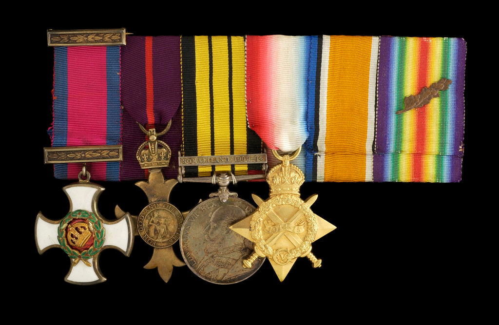 Detail of Medals awarded to Commander Richard Bolton DSO (obverse, l to r, MED1543-1546) by unknown